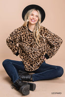 
              Trendy Animal Print Pullover Top
            