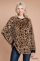 
              Trendy Animal Print Pullover Top
            