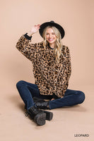 
              Trendy Animal Print Pullover Top
            