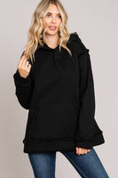
              Casual Faux Fur Lined Hoodie-Black
            