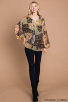 
              Mix and Match Bubble Sleeve Top
            