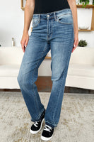 
              Judy Blue Full Size Mid Rise Release Hem Jeans (Dropship)
            