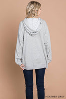
              Cotton Soft Terry Hoodie Top-Black
            