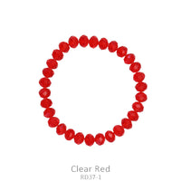 Clear Red Crystal Stretch Bracelet
