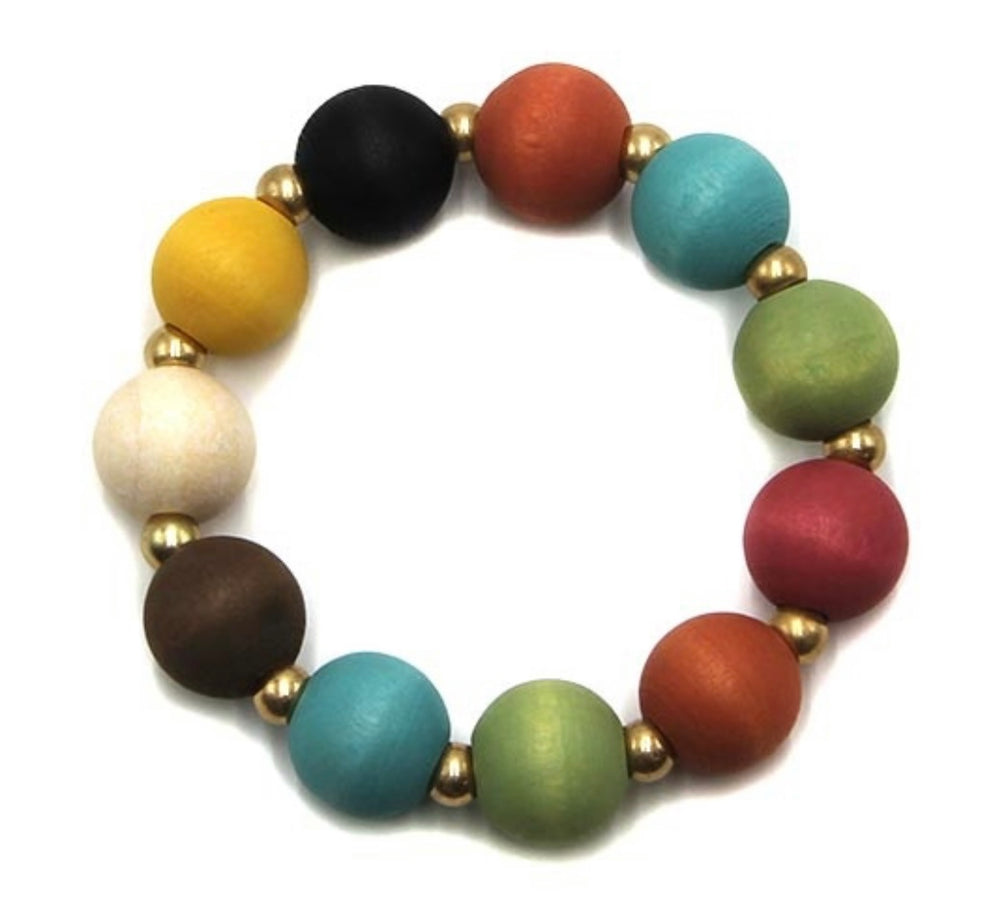 Wooden Stretch Bead Bracelet