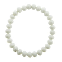 Crystal Stretch Bead Bracelet-White