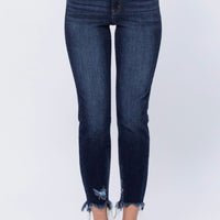 Mid-Rise Destroyed Slim Fit Jeans