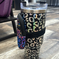 Colorful Leopard Wallet for Insulated Tumbler