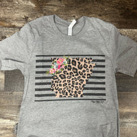 Floral Stripe Arkansas Tee