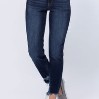 Mid-Rise Destroyed Slim Fit Jeans