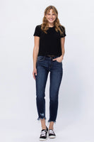 
              Mid-Rise Destroyed Slim Fit Jeans
            