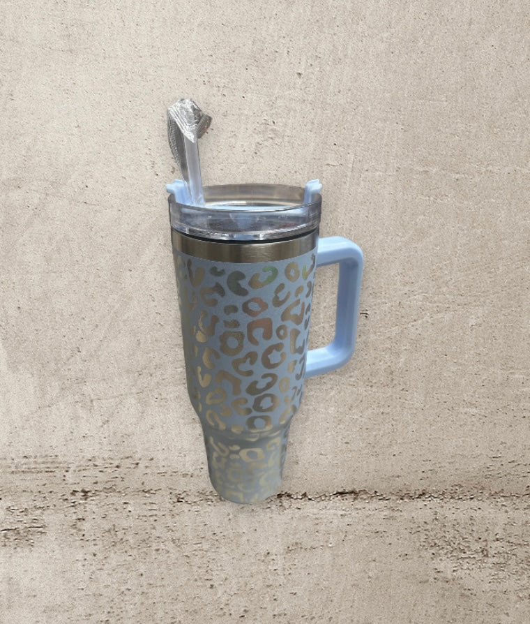 40 Oz. Iridescent Leopard Cup