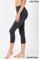 
              Zenana  Cotton Capri Leggings, regular and plus sizes
            
