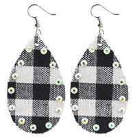 
              Buffalo Plaid Earrings With Crystals
            