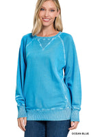 
              French Terry Pullover with Pockets, Ocean Blue
            