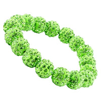 Crystal Stretch Bracelet, Lime Green