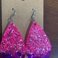 Glitter Acrylic Teardrop Earring