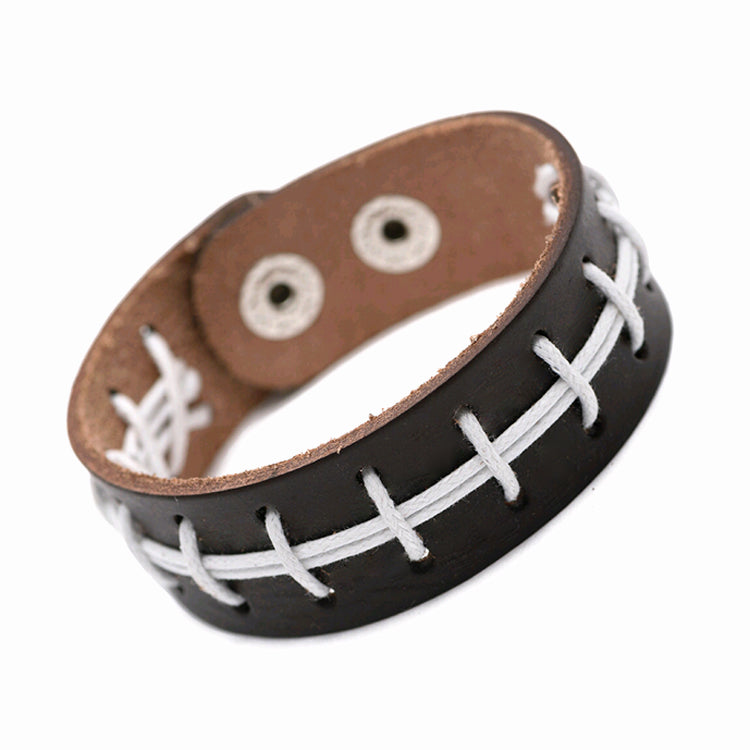 Leather Football Bracelet