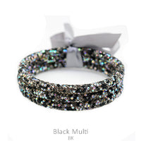Set of 3 Gel Bangle Bracelets in Black Multi