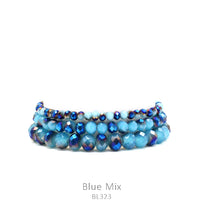 
              3-piece Crystal Bead Stretch Bracelet, Blue Multi
            