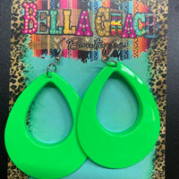 Retro Neon Green Earrings