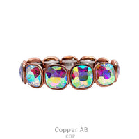 AB Stone Stretch Bracelet, Copper