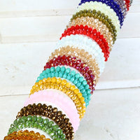3-piece Crystal Bead Bracelet Set, Multiple Colors