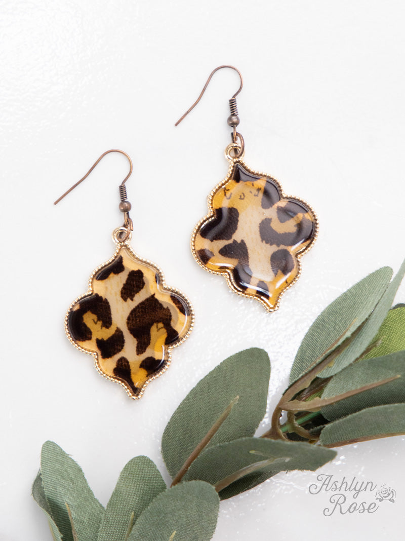 Out On The Town Leopard Earrings
