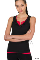 
              Black Ribbed Tank Top, all sizes
            