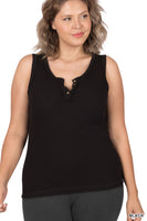 
              Black Ribbed Tank Top, all sizes
            