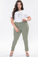 
              YMI Hyperstretch Mid-Rise Skinny Jean in Dill Green,   Missy plus size
            
