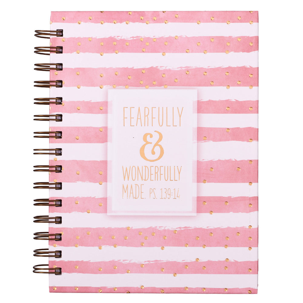 Fearfully & Wonderfully Made Large Hardcover Wirebound Journal - Psalm 139:14