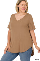 
              $5–S only—Mocha V-Neck Hi-Low Top, NO RETURNS
            