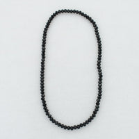 24" Black Crystal Stretch Necklace