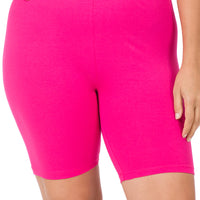 Hot Pink Premium Cotton Biker Shorts