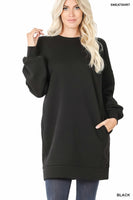 
              Black Oversized Tunic Sweatshirt, all sizes
            