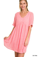 
              Pink Swiss Dot Babydoll Dress
            