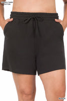 
              French Terry Cotton Short in Black, all sizes
            