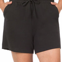 French Terry Cotton Short in Black, all sizes