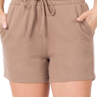 Mocha French Terry Cotton Short, all sizes