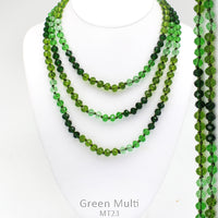 60 inch Crystal Bead Necklace--many colors!
