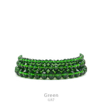 Clear Green 3 Row Beaded Bracelet