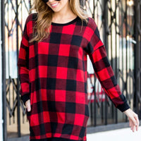 Buffalo Plaid Sweater Tunic