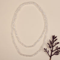60” Crystal Beaded Necklace-Clear AB