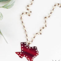 Red & Black Ombré Texas Necklace