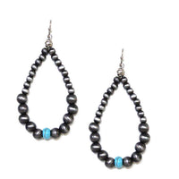 Navajo Bead Turquoise Earrings