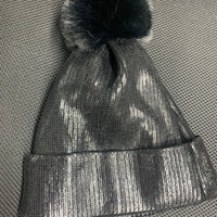 Black Pom Pom Beanie