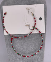 
              Christmas Beaded Hoops
            