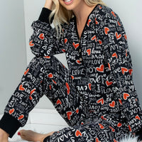 LOVE Print Pajama Set