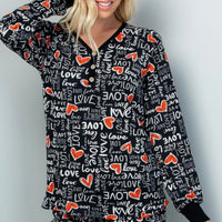 LOVE Print Pajama Set